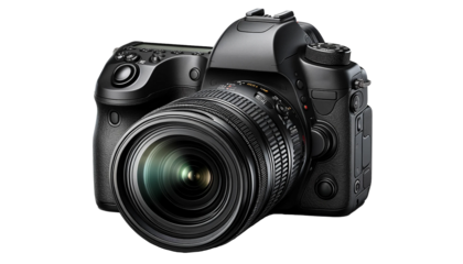 DSLR camera isolated on white background
