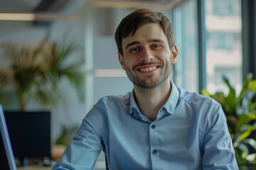Obraz premium businessman making a video call