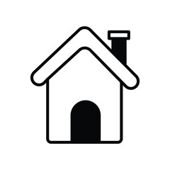 house icon with white background vector stock illustration