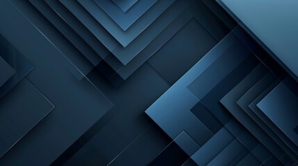 Create an abstract geometric modern banner, gradients of dark blue.