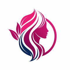 woman with hair-logo icons vector illustration