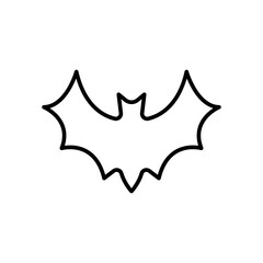Bat outline icons, minimalist vector illustration ,simple transparent graphic element .Isolated on white background