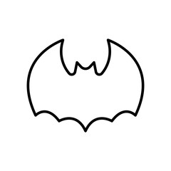 Bat outline icons, minimalist vector illustration ,simple transparent graphic element .Isolated on white background