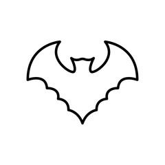 Bat outline icons, minimalist vector illustration ,simple transparent graphic element .Isolated on white background