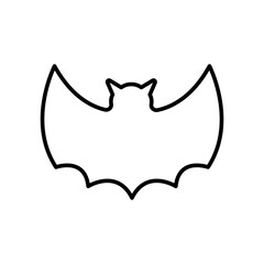Bat outline icons, minimalist vector illustration ,simple transparent graphic element .Isolated on white background