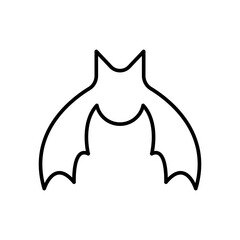 Bat outline icons, minimalist vector illustration ,simple transparent graphic element .Isolated on white background