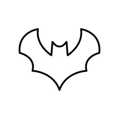 Bat outline icons, minimalist vector illustration ,simple transparent graphic element .Isolated on white background
