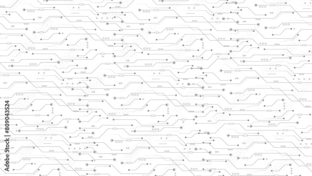 Aufkleber abstract technology circuit board background. grey white abstract technology background. digital tec