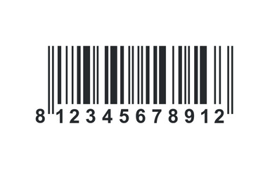 Realistic Barcode icon isolated on white background.Eps 10.