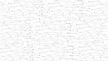 Abstract Technology Circuit board background. Grey white Abstract technology background. Digital technology with plexus background and space for your text