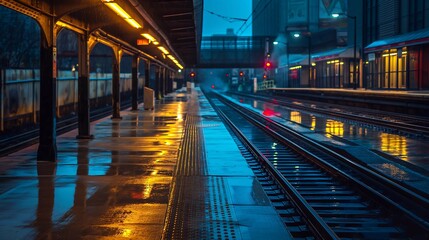 Obraz premium Rain-Soaked Emptiness