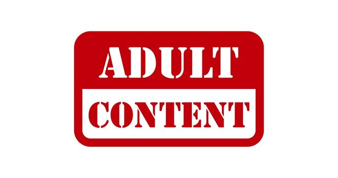 Adult content postal stamp, age qualification threadbare seal, transparent background footage
