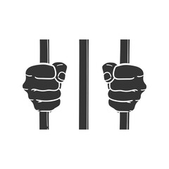 Prison Cell Icon Silhouette Illustration. Crime Vector Graphic Pictogram Symbol Clip Art. Doodle Sketch Black Sign.