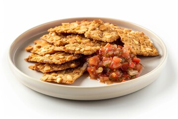 Golden Almond Flour Crackers with Sweet Tomato Shallot Chutney