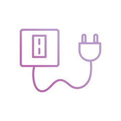 switch icon with white background vector stock illustration