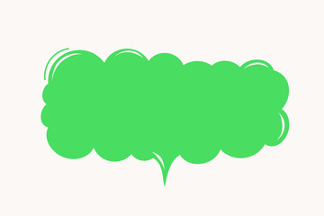 Vector hand drawn funny speech bubble shape. Communication icon. Background for quotes, chats, messages.