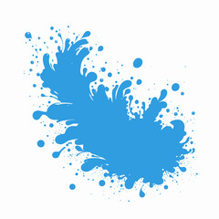 minimal vector ink dropped splash splatter on white background
