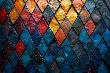 This image showcases a beautiful mosaic of glass textures in a rainbow of colors, conveying a sense of diversity and unity