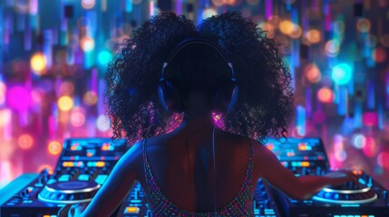The Vibrant Female DJ Performance