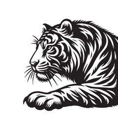 tiger silhouette ,tiger silhouette face , tiger silhouette tattoo, tiger silhouette logo ,tiger silhouette png