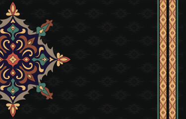 Ethnic Tribal Mandala Seamless Geometric Background Illustration Tapestry