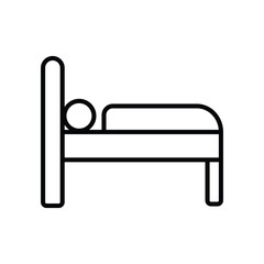 sleep icon with white background vector stock illustration