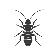 Silhouette termite animal full body black color only