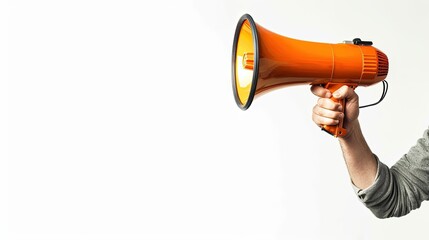 Hand holding megaphone  impactful communication  amplifying messages