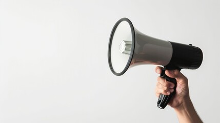 Hand holding megaphone  impactful communication  amplifying messages