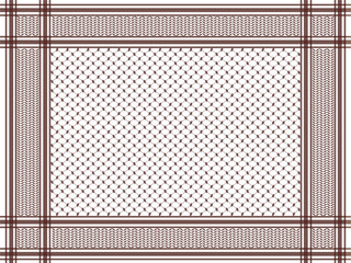 brown palestine keffiyeh vector template for print