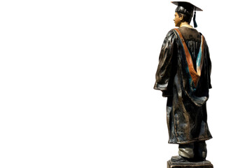 Fototapeta premium A statue of a man in a graduation gown