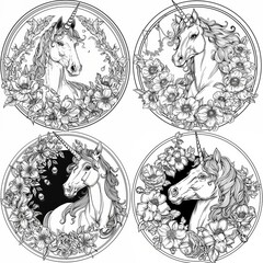 Fototapeta premium Unicorn emblem