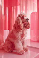 Puppy in pink