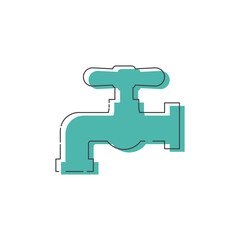 Plumbing icon flat design vector