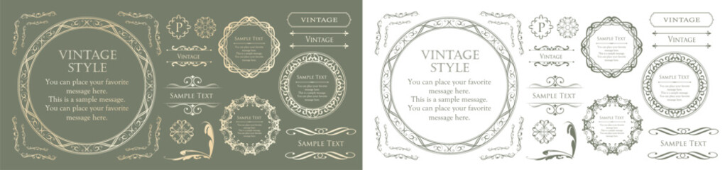 Fashionable frame. Design template. A set of gorgeous foreheads.
