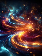 Colorful abstract beautiful wave background 