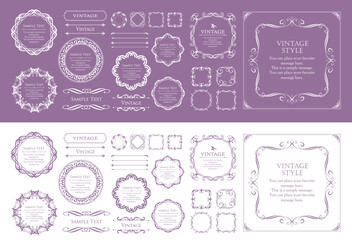 Fashionable frame. Design template. A set of gorgeous foreheads.
