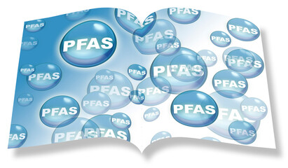 Dangerous PFAS per-and polyfluoroalkyl substances used in products and materials due to their enhanced water-resistant properties