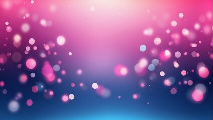 Bokeh lights effect on blue and pink gradient background vector format