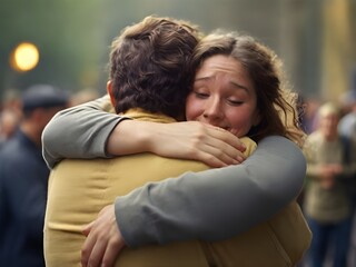 emotional hugging people beautiful moments.