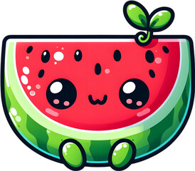 Fototapeta premium watermelon - 수박. Generative AI