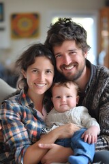 Obraz premium Loving Family Capturing Moments of Gratitude and Appreciation Together at Home