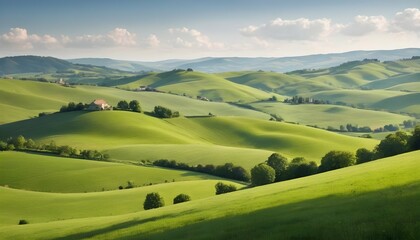 A peaceful countryside with rolling hills upscaled 5