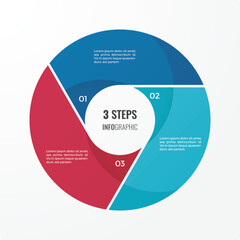 Four Options Steps Circle Infographic Template Design