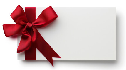 White Card With Red Bow