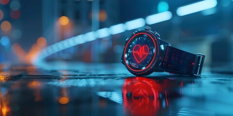 futuristic wearable device is designed to discreetly monitor the user s heart rate sending alerts for any anomalies