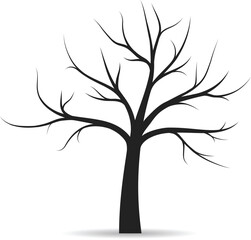 vector silhouette of tree