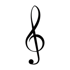 Treble clef icon,music sign