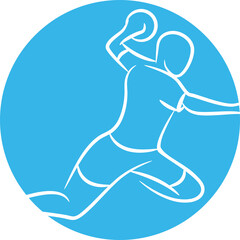 Handball Player Illustration