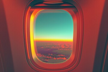 A view of the ocean from an airplane window